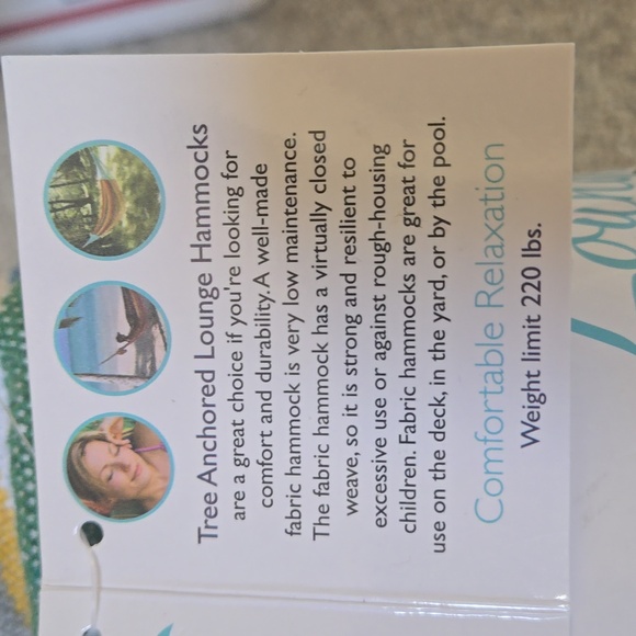 NWT  fabric lounge hammock - Picture 4 of 5